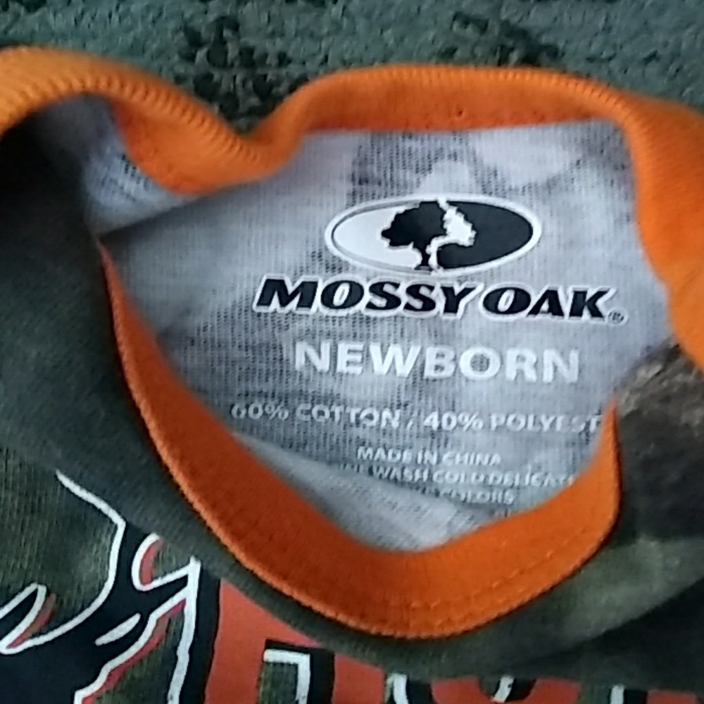 Camo Newborn Hunt hunting season one piece snap - Picture 3 of 6